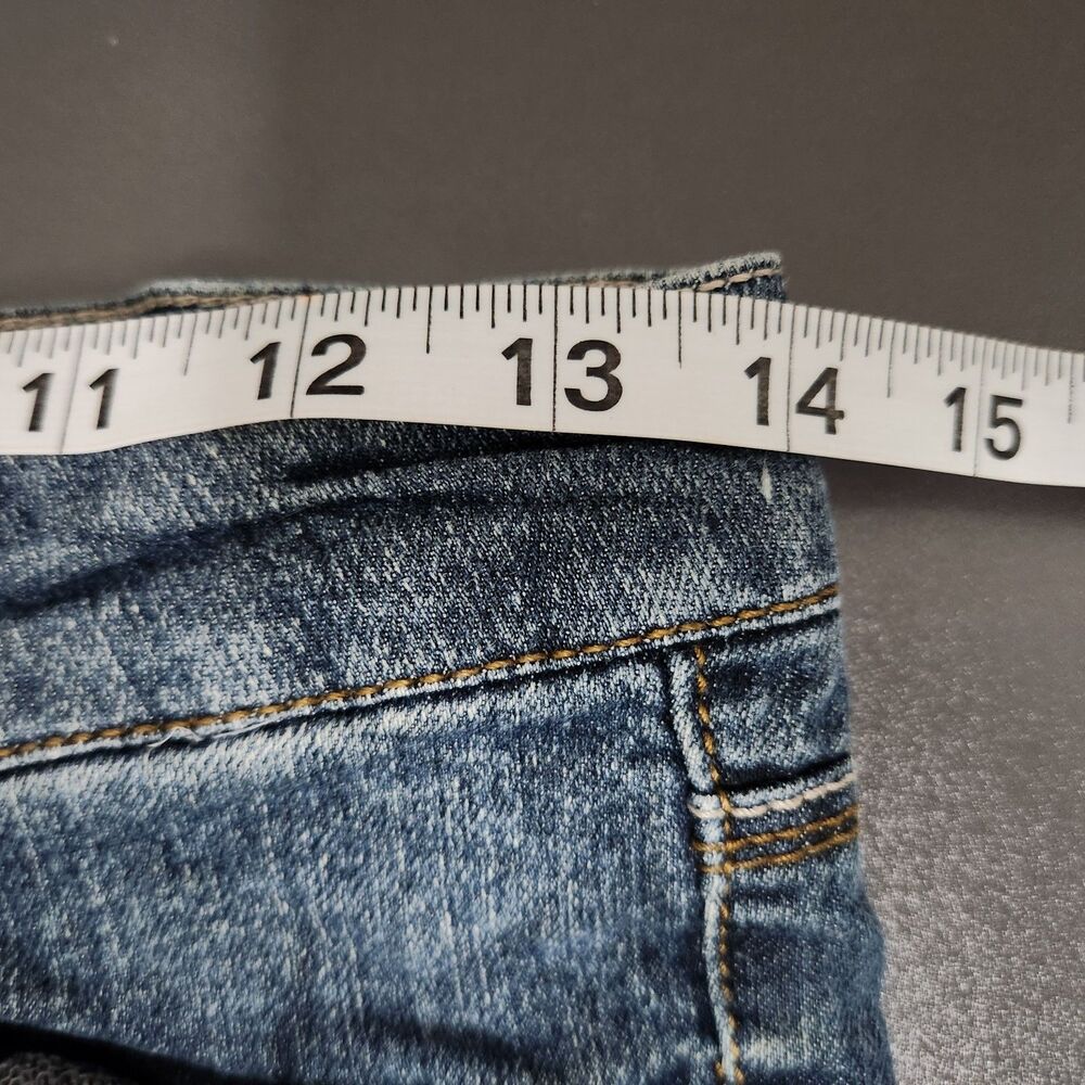 LEI Ashley Straight Women's Dark Wash Blue Denim Jeans 5 Pocket Size 7 Juniors - Picture 8 of 10